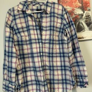 Plaid Button-Up Shirt